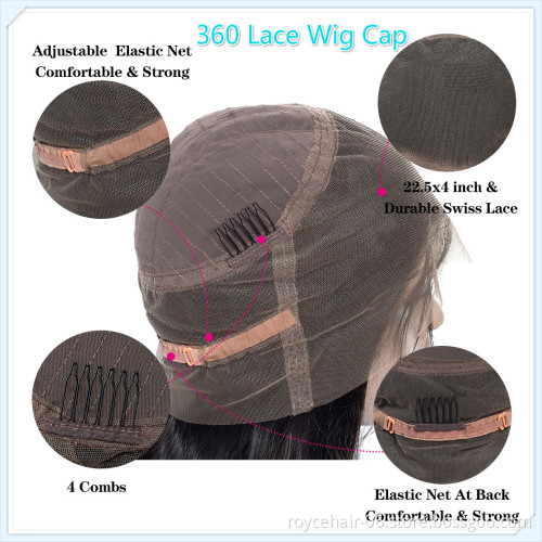 Virgin Remy Hair Wig Vendor, Cheap 360 Lace Closure Wigs, Raw Brazilian Human Hair Deep Wave 360 Transparent Lace Front Wig